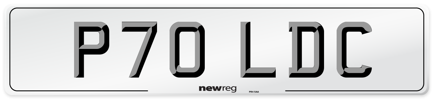 P70 LDC Number Plate from New Reg